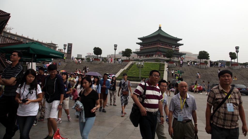 研习营一行游览钟鼓楼广场